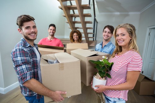 Office removals team planning a business move in Uxbridge
