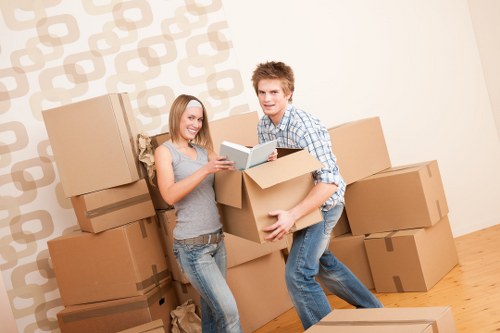 Local removals vehicle supporting a house move in west London
